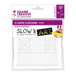 Pré-dessiné Slow & Art 5 Cartes Graphique blanc