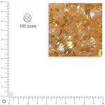 Perles facettées dépolies 4 mm x 100 pces - Topaze clair