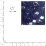 Perles facettées 4 mm en verre dépoli - Onyx