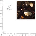 Perles facettées 6 mm en verre dépoli - Praline Irisée