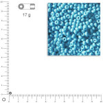 Mini-rocailles opaques lustrées - Bleu clair - Ø 2 mm x 17 g