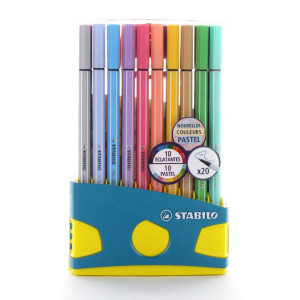 Feutre Pen 68 Boite Colorparade de 20 dont 10 pastels