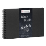Carnet Black Book pour huile et acrylique 250 g/m² - 14,8 x 21 cm (A5)