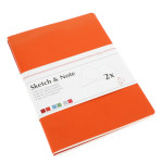 Lot de 2 carnets de croquis & notes 125 g cerise/paprika - 21 x 29,7 cm (A4)