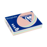 Ramette de papier pastel assortis Trophée A4 - 80 g/m² - 500 feuilles