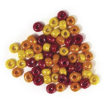 Perles en verre opaque 8,7 mm x 55 g - Mauve