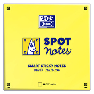 Notes adhésives repositionnables 75 x 75 mm Spot Notes jaunes