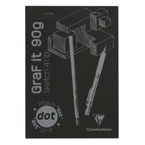 Bloc de papier GraF'it DOT avec repère 90 g/m² 80 Fles - 29,7 x 42 cm (A3)