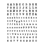 Tampon clear alphabet et chiffre machine à écrire